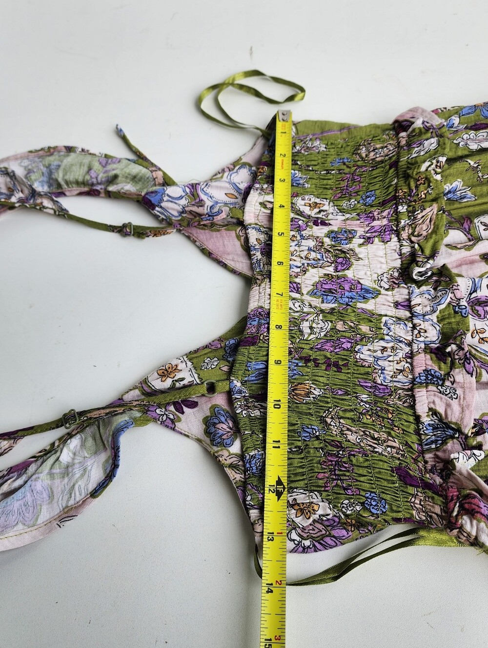 Monteau Los Angeles Women's Maxi Dress Floral Print Green Rayon Nylon Sz S - Picture 13 of 16